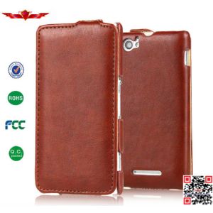 Ultra Slim Colorful High Quality Flip Leather Cover Case For Sony Xperia M Soft