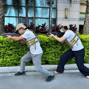 Outdoor Interactive Laser Tag Equipment with 180-500 sqm Arena and 24 Months