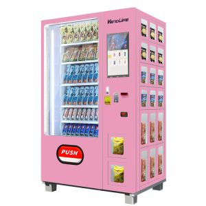 combo Snack And Drink Vending Machine 21 Lockers Refrigerated