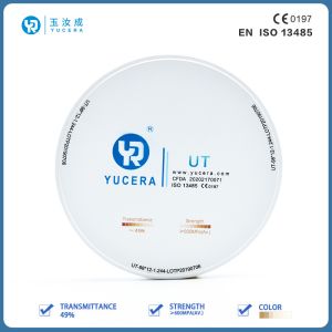 Yucera Dental CAD CAM Zirconia Blocks UT White High Translucent For Veneer