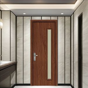 Moisture and Humidity Resistant Formaldehyde-free WPC Glass Door with Superior