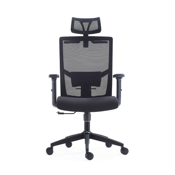 Quality ODM Black Ergonomic Mesh Swivel Office Chair With Coat Hanger for sale
