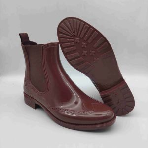Waterproof Pvc Women's Rain Boots Ankle Boots Matt Finish OEM Color Size