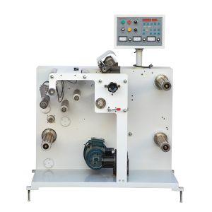 Adhesive Paper Slitting Rewinding Machine , 220V Label Slitting Machine