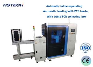 China Automatic Inline Separating 1.1KW Circular Blade Inline Vcut PCB Depaneling Machine With Waste PCB Collecting Box on sale