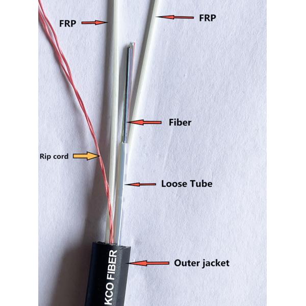 FTTH Mini ADSS Span 80m SM 8fo 12fo 24fo ASU Optic Fiber Cable For Telecom