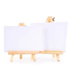 OEM Mini Easel Canvas And Paint Set Tabletop Craft Projects Canvas And Stand Set