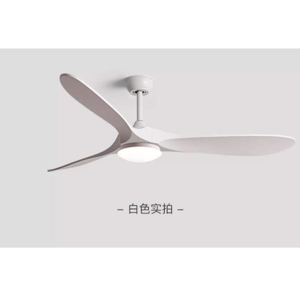 Wholesale factory 60" White Wood Blade Ceiling Fan With Light, Energy Efficient