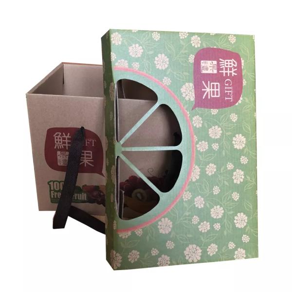 Double Wall Corrugated Boxes For Fruit Packaging Lamination / Embossing