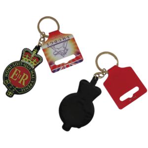 Zip Puller Rubber PVC Keychain PMS Double Sided 40mm Height