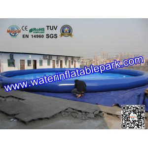 Bule 10m Inflatable Water Pool , Round Inflatable Pool For Water Park
