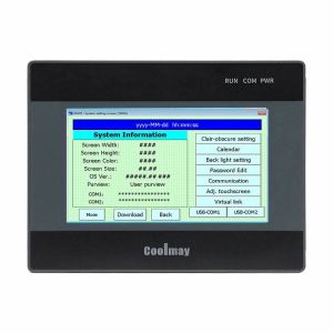Wholesale Coolmay 4.3 Inch HMI PLC All In One RS232 RS485 support Modbus RTU protocal Ethernet optional function plc controller Temperature Humidity Programmabl from china suppliers