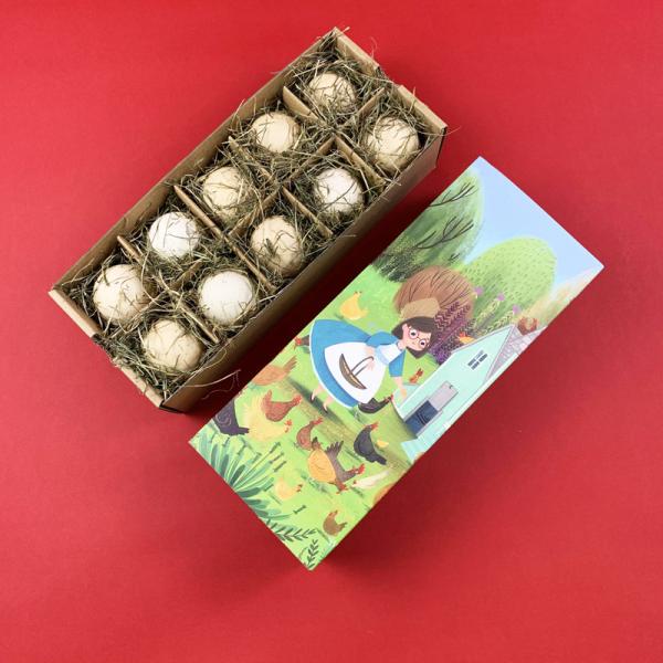 Rectangle Corrugated Cardboard Empty Egg Cartons Trays Yoni Easter Packaging