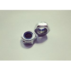 Carbon Steel Nylock Hex Nut , M8 Nylon Nut For High - Rise Steel Structure