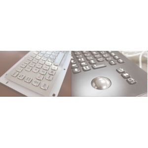 Brushed Black Titanium Industrial Metal Keyboard High Vandal Proof Panel Mount