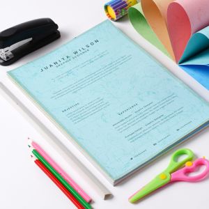 Flat Texture Leather Grain Stationary A4 Binding Paper