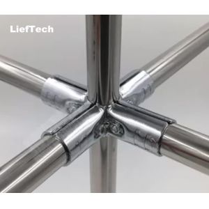 simple structure Chrome Plated Pipe Connectors Steel Tubing Fittings for 28mm