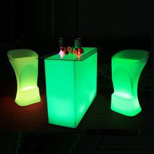Wholesale Illuminated Lighted Cocktail Tables , LED Light Up Tables For Night Club Lounge from china suppliers