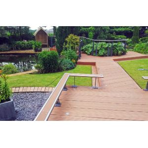 Wholesale Engineered WPC Decking Flooring For Corridor &amp; Decoration With Sanding Surface from china suppliers