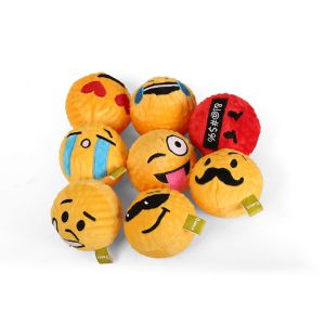 Plush Chew Proof Indestructible Durable Squeaky Dog Ball TPR Bouncy Spiny 6.3cm