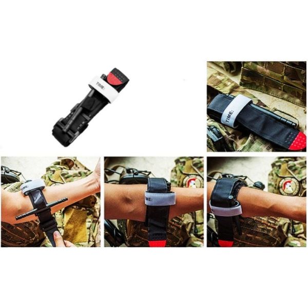 Dansky Factory Firstime OEM Nylon Hook and Loop Mixed on Same Side Tourniquet Cat Tourniquet with Metal Aluminum Rod