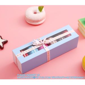 Macaron Boxes, Macaron Gift Box For 6, Macaron Packaging Boxes With Clear Window