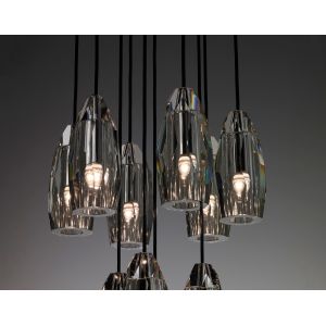 Brass Crystal Chandelier with 60W LED Light Source Warm White 3500K and 5-Year
