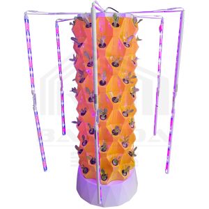 Wholesale 10 Layers 80 Holes 30L Vertical Hydroponic System Aeroponic Growing Tower with Lights from china suppliers