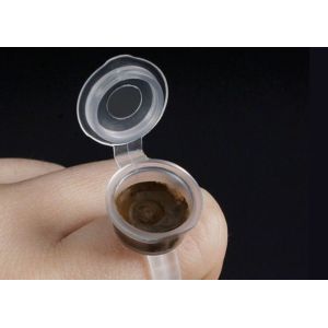 Transparent Flip Anti Oxidation Microblading Ink Cup Ring With Cover