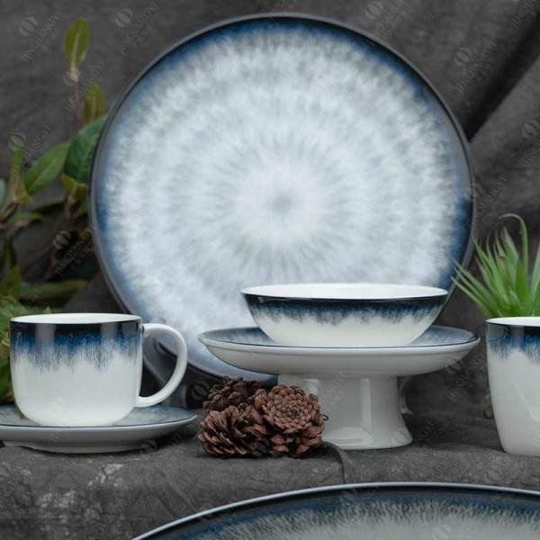 Royal Blue Ceramic 20pc Dinner Set For Wedding Party