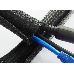 Self Adhesive Flexible Braided Wire Covering , Nylon Expandable Sleeving