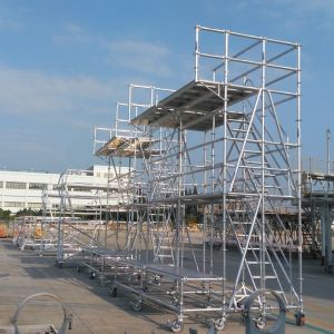 Wholesale Customized Aluminum Mobile Scaffold Tower Lightweight For Aviation Industry from china suppliers