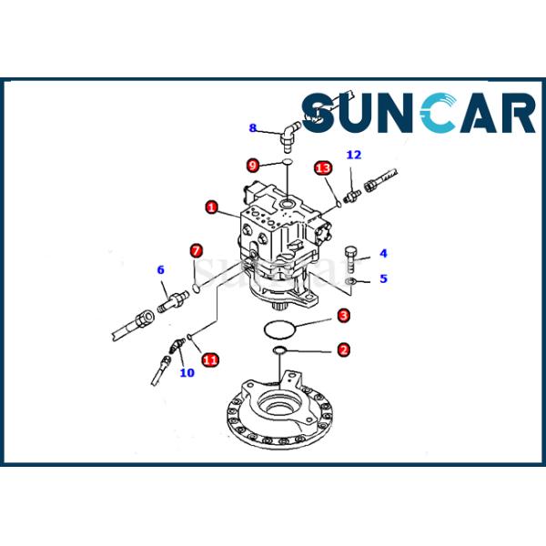 706-77-01271KT Swing Motor Seal Kit PC300-6 Excavator Repair Kits