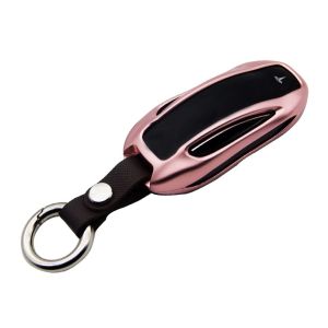 Buy cheap Topfit Premium Aluminum Metal Car Key Case Shell Cover with Key Chain for Tesla from wholesalers