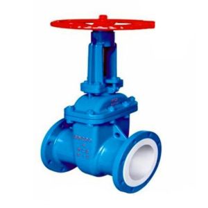 Two Way PTFE Lined Gate Valve With Extended Stem A216 Wcb Rising Stem