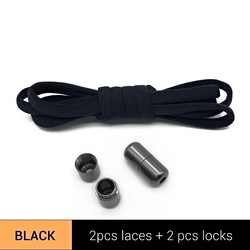 New Elastic Shoelaces Metal Capsule Button No Tie Shoe Laces