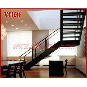 Wholesale Double Steel Plate Staircase VK29S Stainless Steel, Power Coated,，Wooden ，Beech Tread , Carbon Steel Stringer, from china suppliers