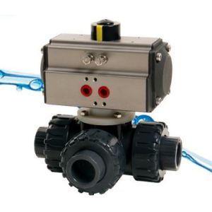 Polypropylene ball valve PPH ball Valve PVC ball valve with pneumatic actuator