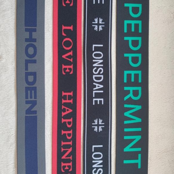 Quality Factory High Elasticity Elastic Band Strap Webbing Knitted  Jacquard Ribbon Custom Elastic Tape for Bags Clothing for sale