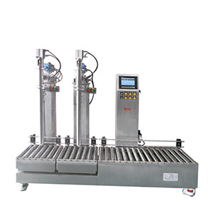 Automatic Liquid Detergent Drum Filling Machine With Two Nozzles Weighing