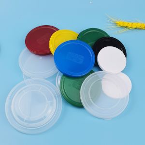 Clear No Toxic 83mm Embossing PE Plastic Lids