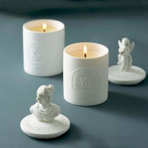 Wholesale Flame Retardant Ceramic Candle Container Medium Stylish Candle Holder 1.2kg from china suppliers