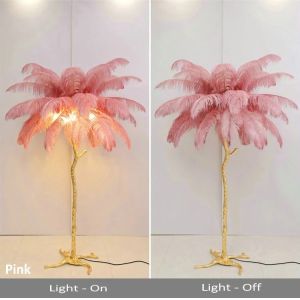 180cm Ostrich Feather Lamp