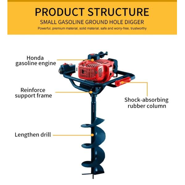 Tree Planting Digging Machine with High Digging Power and Ferroalloy Material