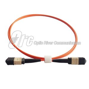 MTP MPO Type B OM2 Multimode Fiber Optic Cable LSZH 12 Fiber