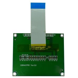 128*64 Graphic Dot Matrix COG LCD Display 65*54.5mm For Electronic Tags