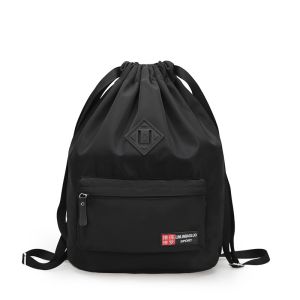 Sports Pull String Backpack , Durable Simple Style Athletic Drawstring Bag