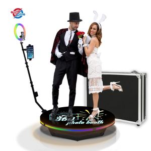 Automatic Rotating Spinner 360 Photo Booth Platform For Wedding Promote