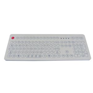 Robust polycarbonate cased washable membrane keyboard with numeric keypad