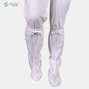 Wholesale ESD Cleanroom electric booties soft-soled stripe cloth antistatic high